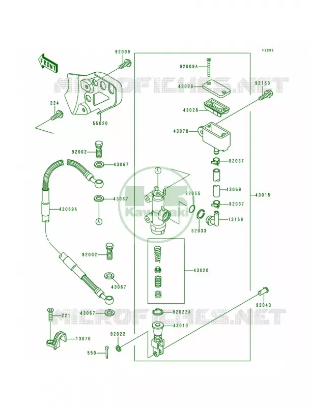 Rear Master Cylinder Kawasaki MOTOS 200 1997 KDX200  KDX200-H3