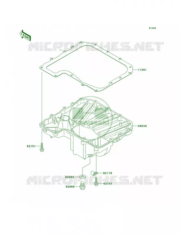 Oil Pan Kawasaki MOTOS 1000 2003 Z1000   ZR1000-A1H