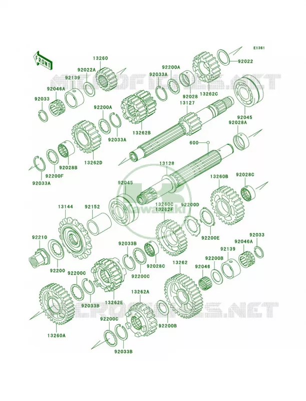 Transmission Kawasaki MOTOS 1000 2003 Z1000   ZR1000-A1H