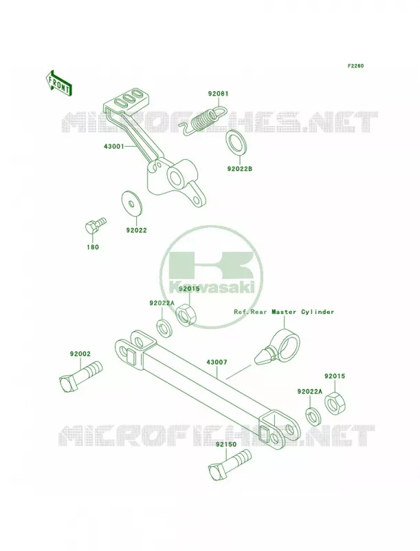 Brake PedalTorque Link Kawasaki MOTOS 250 2002 Ninja 250R  EX250-F16