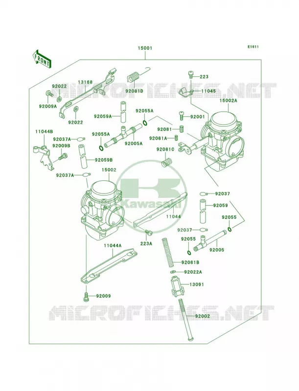 Carburetor Kawasaki MOTOS 500 2002 Ninja 500R  EX500-D9