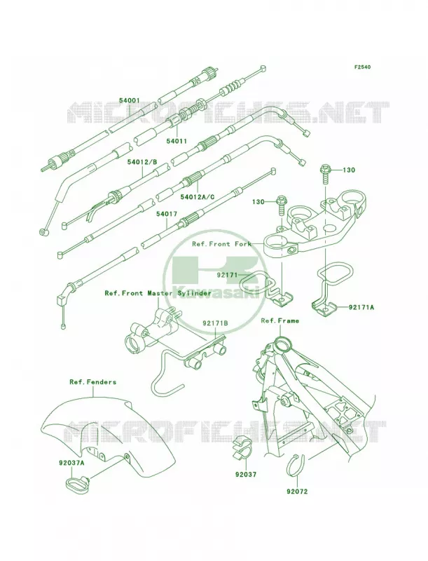 Cables Kawasaki MOTOS 750 2002 ZR-7S  ZR750-H2