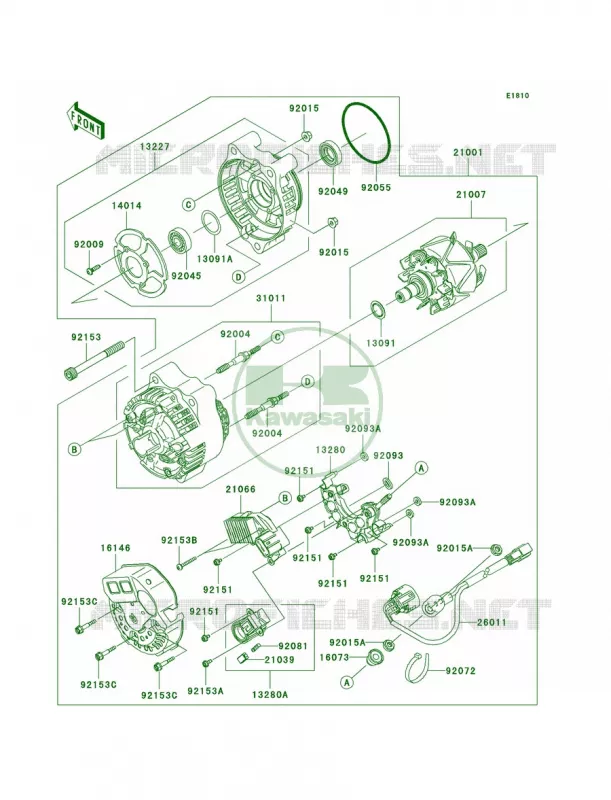 Generator Kawasaki MOTOS 1200 2002 ZZR1200  ZX1200-C1