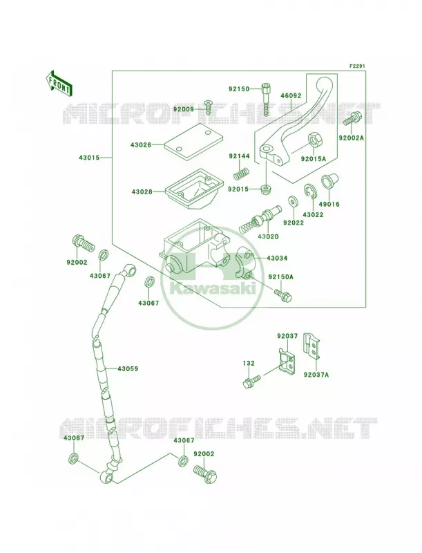 Front Master Cylinder Kawasaki MOTOS 220 1997 KDX220R  KDX220-A4