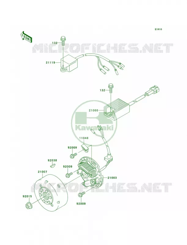Generator Kawasaki MOTOS 220 1997 KDX220R  KDX220-A4