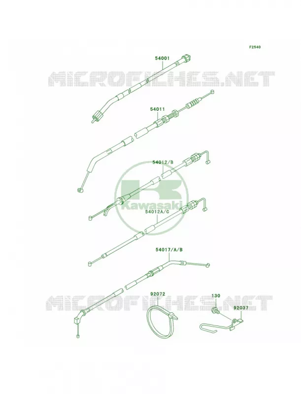 Cables Kawasaki MOTOS 250 2001 Ninja 250R  EX250-F15