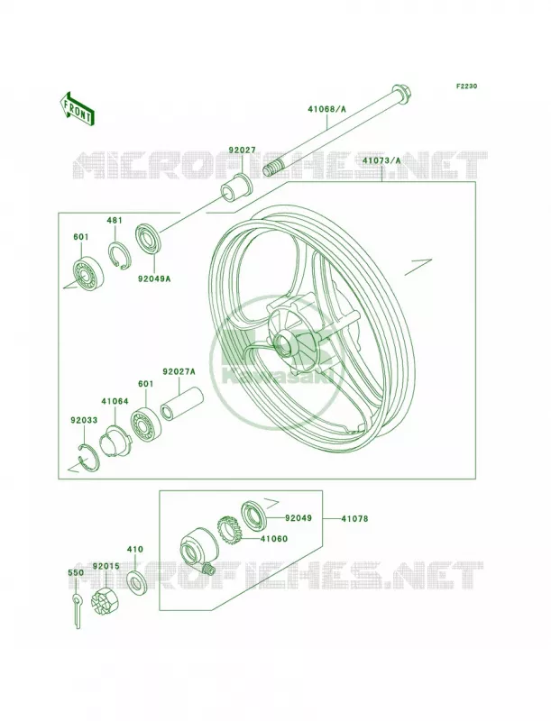 Front Wheel Kawasaki MOTOS 250 2001 Ninja 250R  EX250-F15