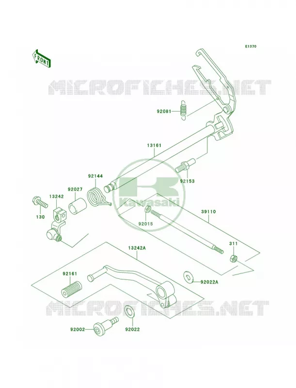 Gear Change Mechanism Kawasaki MOTOS 250 2001 Ninja 250R  EX250-F15