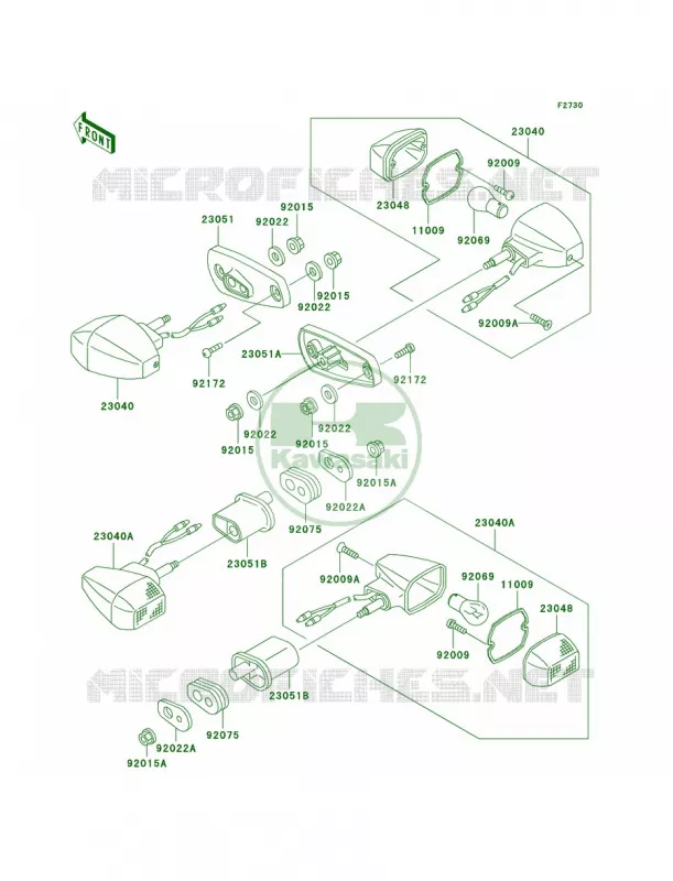 Turn Signals Kawasaki MOTOS 250 2001 Ninja 250R  EX250-F15