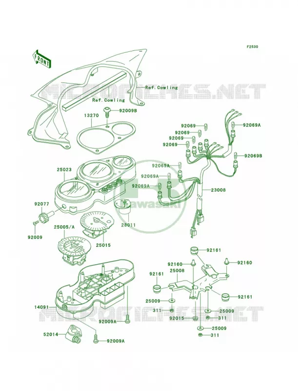 Meters Kawasaki MOTOS 750 2001 ZR-7S  ZR750-H1