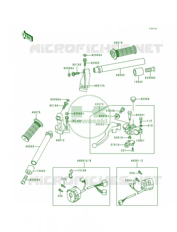 Handlebar Kawasaki MOTOS 250 2000 Ninja 250R  EX250-F14