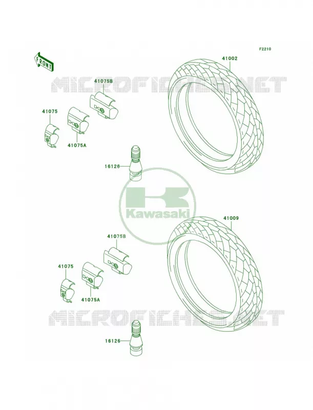Tires Kawasaki MOTOS 500 2000 Ninja 500R  EX500-D7