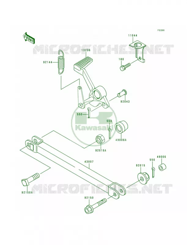 Brake PedalTorque Link Kawasaki MOTOS 1100 2000 ZRX1100  ZR1100-C4