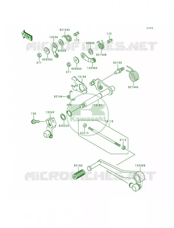 Gear Change Mechanism Kawasaki MOTOS 1100 2000 ZRX1100  ZR1100-C4