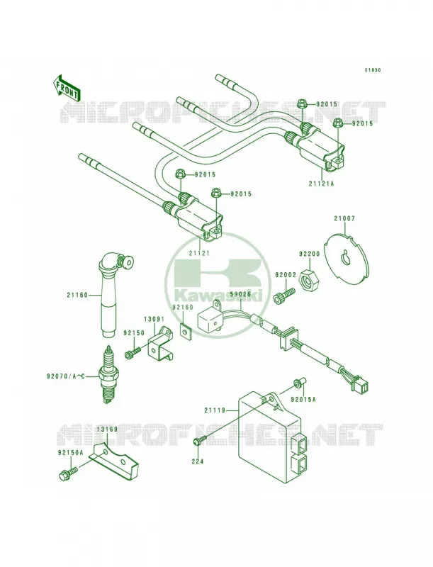 Ignition System Kawasaki MOTOS 1100 2000 ZRX1100  ZR1100-C4