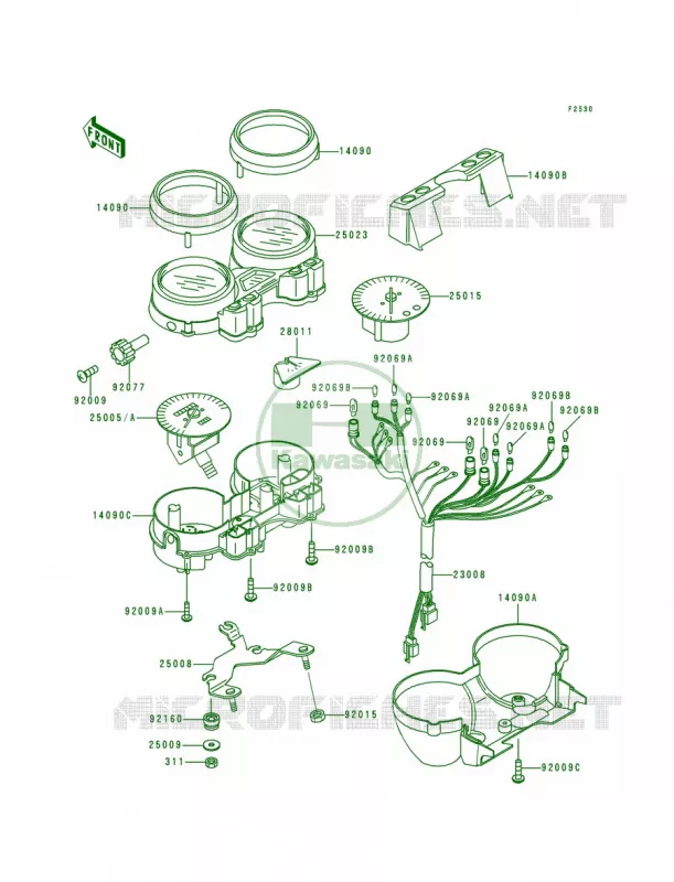 Meters Kawasaki MOTOS 1100 2000 ZRX1100  ZR1100-C4