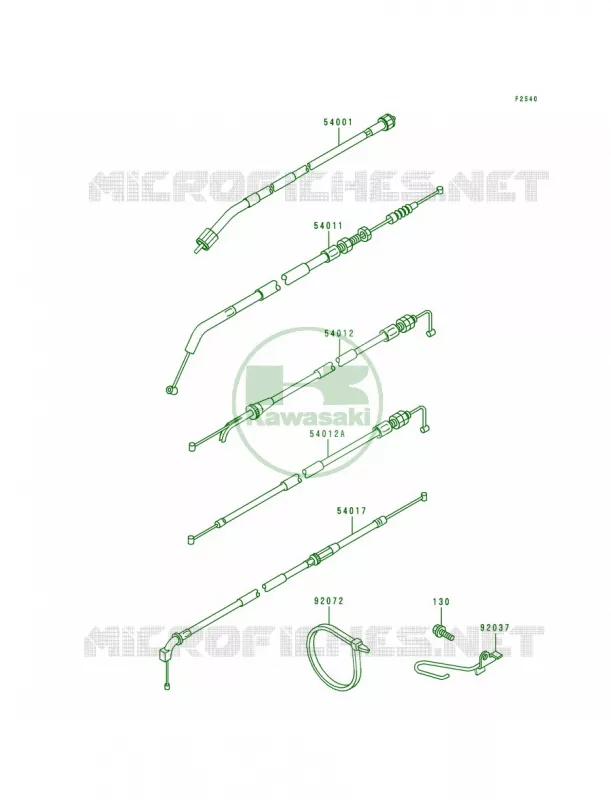 Cables Kawasaki MOTOS 250 1999 Ninja 250R  EX250-F13
