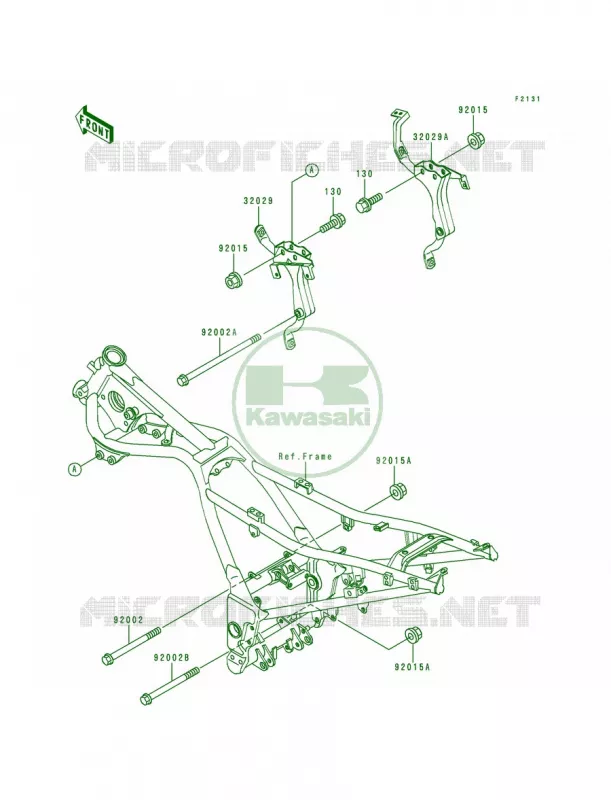 Frame Fittings Kawasaki MOTOS 250 1999 Ninja 250R  EX250-F13