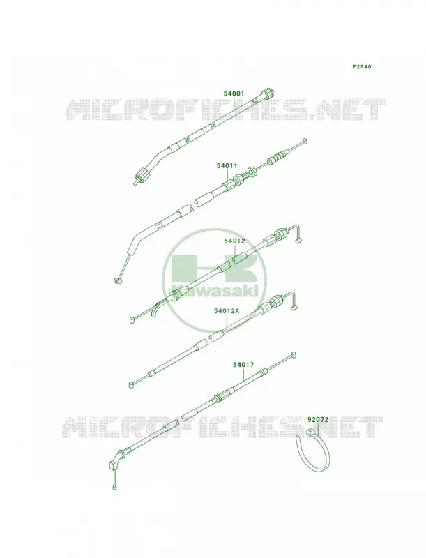 Cables Kawasaki MOTOS 500 1999 Ninja 500R  EX500-D6