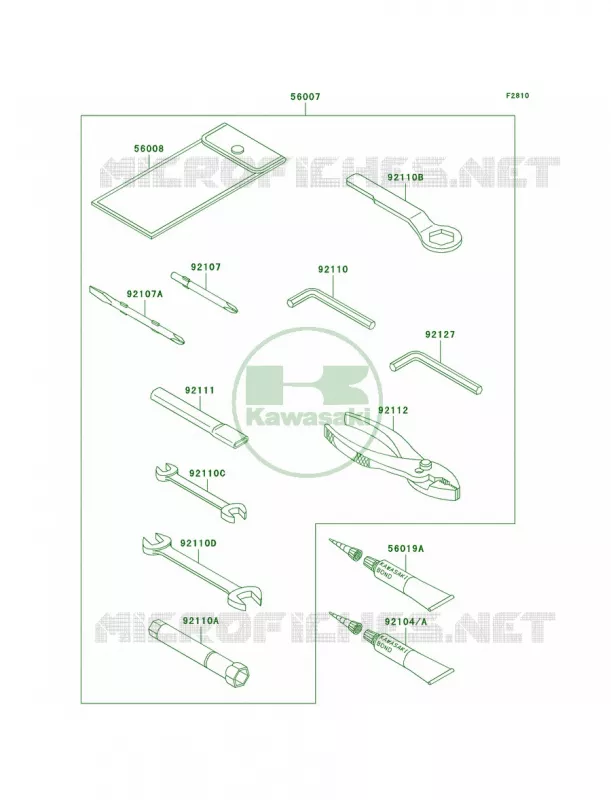 Owner's Tools Kawasaki MOTOS 500 1999 Ninja 500R  EX500-D6