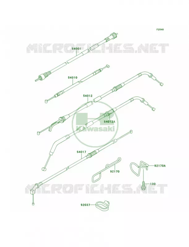 Cables Kawasaki MOTOS 1100 1997 GPZ 1100  ZX1100-E3