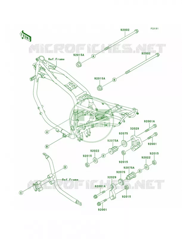 Frame Fittings Kawasaki MOTOS 1100 1997 GPZ 1100  ZX1100-E3