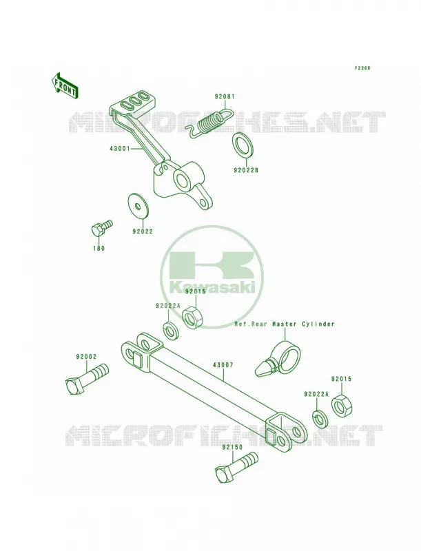 Brake PedalTorque Link Kawasaki MOTOS 250 1996 Ninja 250R  EX250-F10