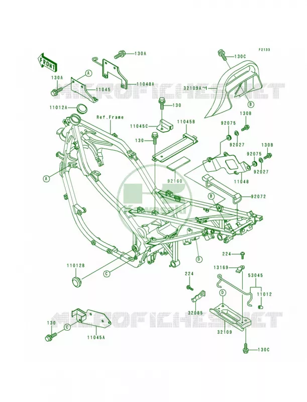 Electro Bracket Kawasaki MOTOS 500 1996 Ninja 500  EX500-D3