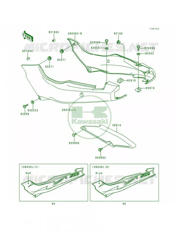 Side CoversChain CoverEX500-D2 Kawasaki MOTOS 500 1996 Ninja 500  EX500-D3