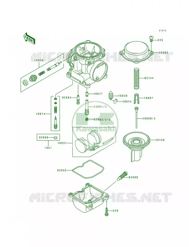 Carburetor Parts Kawasaki MOTOS 1100 1996 GPZ 1100 ABS  ZX1100-F1