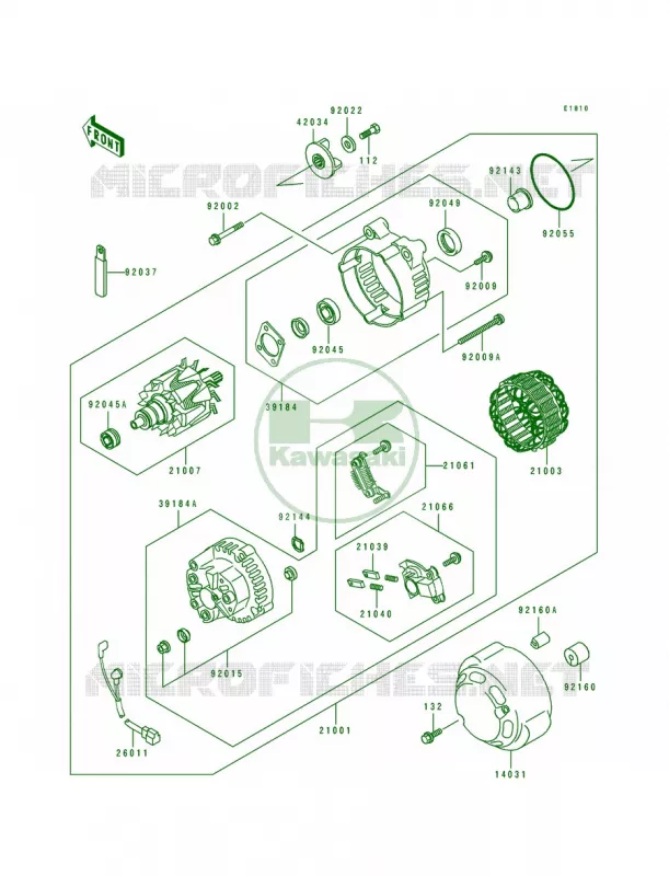 Generator Kawasaki MOTOS 1100 1995 ZR1100 Zephyr  ZR1100-A4