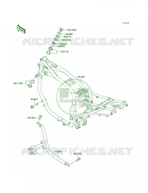 Frame Kawasaki MOTOS 1100 1995 GPZ 1100  ZX1100-E1