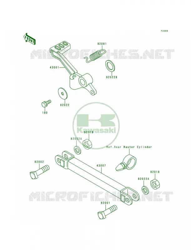 Brake PedalTorque Link Kawasaki MOTOS 250 1994 Ninja 250R  EX250-F8