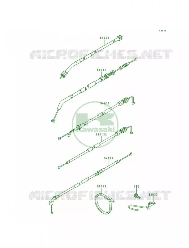 Cables Kawasaki MOTOS 250 1993 Ninja 250R  EX250-F7