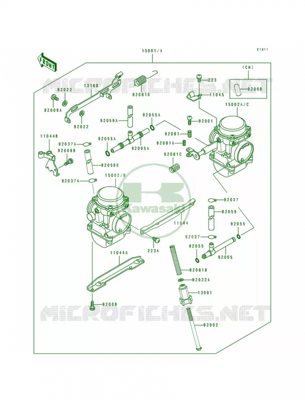Carburetor Kawasaki MOTOS 500 1993 EX500  EX500-A7