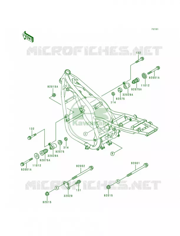 Frame Fitting Kawasaki MOTOS 750 1993 Zephyr 750  ZR750-C3