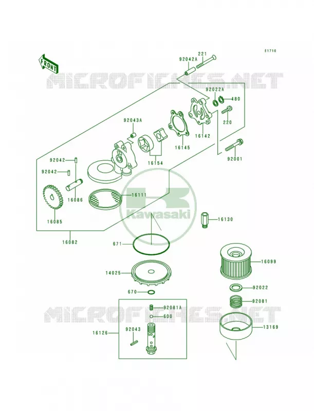 Oil Pump Kawasaki MOTOS 750 1993 Zephyr 750  ZR750-C3
