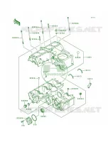 Crankcase voor Kawasaki Zephyr 1991