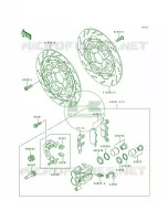 Front CaliperZR550 B1B2B3 voor Kawasaki Zephyr 1991