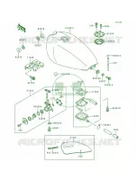 Fuel TankZR550 B4 voor Kawasaki Zephyr 1991