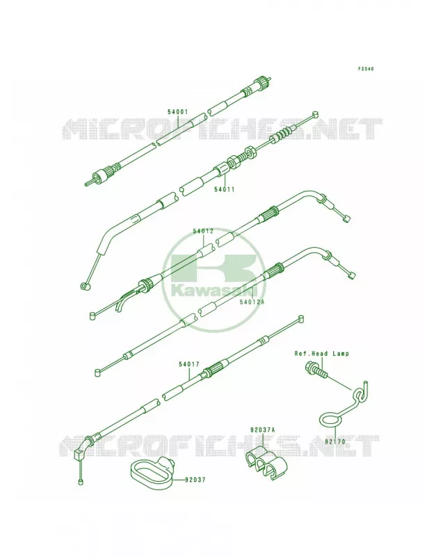 Cable Kawasaki MOTOS 750 1991 Zephyr 750  ZR750-C1