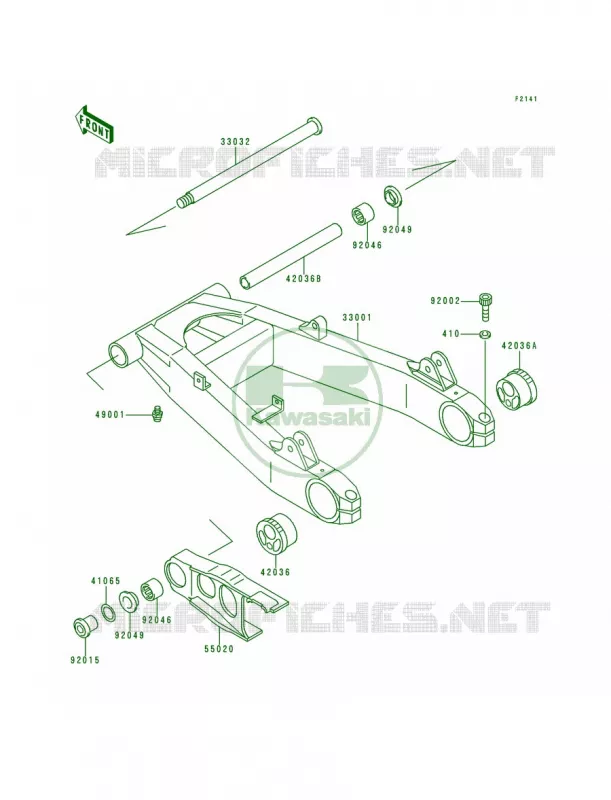 Swing Arm Kawasaki MOTOS 750 1991 Zephyr 750  ZR750-C1