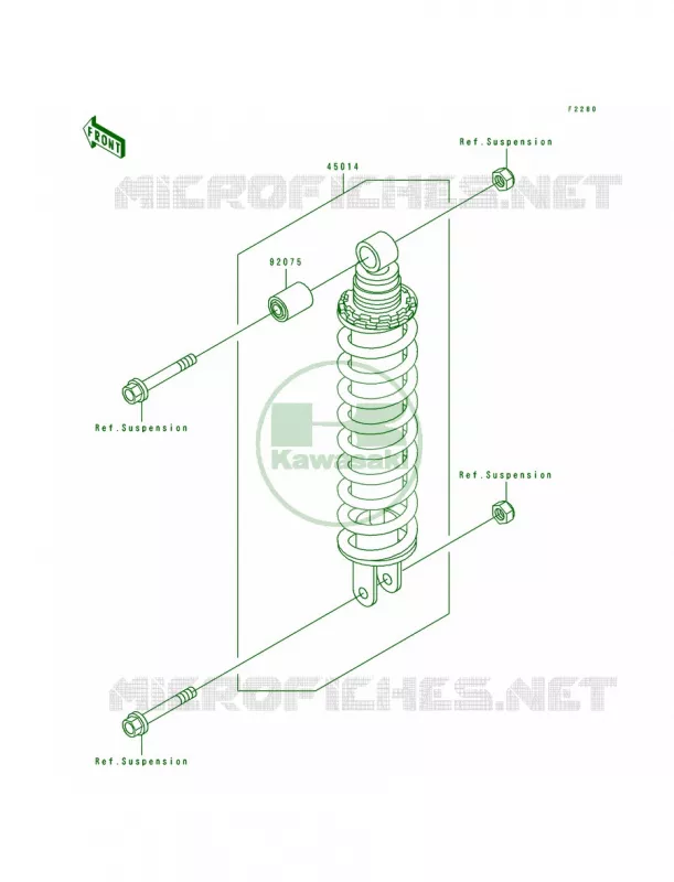 Shock Absorber Kawasaki MOTOS 500 1990 EX500  EX500-A4