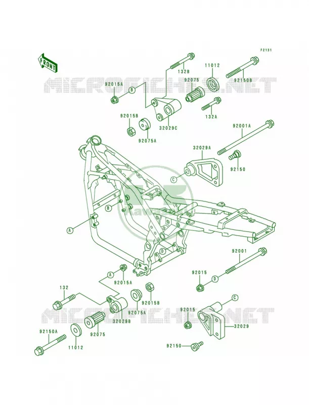 Frame Fitting Kawasaki MOTOS 550 1990 Zephyr  ZR550-B1