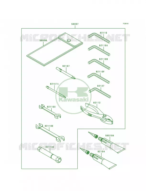 Tool Kawasaki MOTOS 550 1990 Zephyr  ZR550-B1