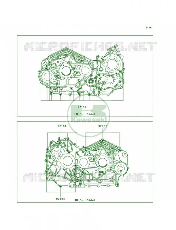 Crankcase Bolt Pattern Kawasaki MOTOS 1700 2014 Vulcan 1700 Nomad ABS  VN1700DEFA