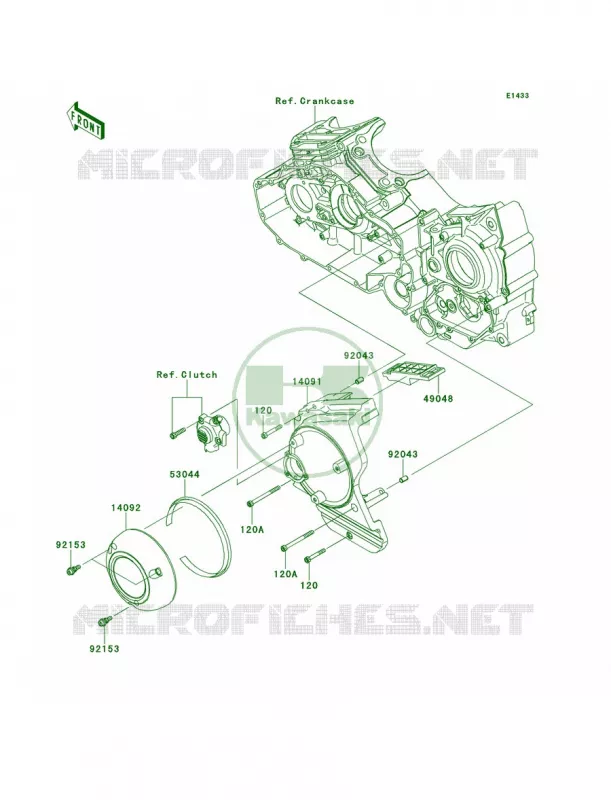 Chain Cover Kawasaki MOTOS 1700 2013 Vulcan 1700 Vaquero  VN1700JDFA